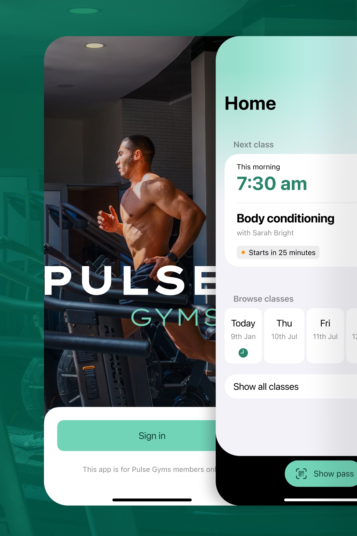 Pulse gyms brand example